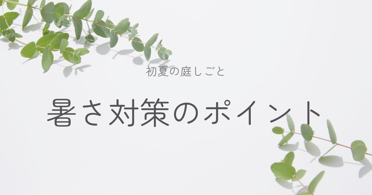 初夏の庭仕事の暑さ対策アイキャッチ画像