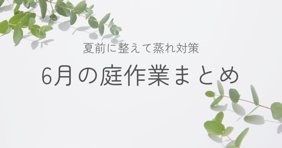 6月の庭作業まとめについてのイメージ画像