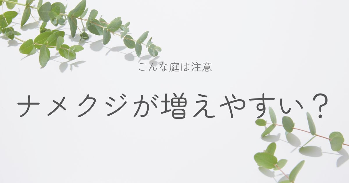 ナメクジが増えやすい庭の特徴についてのイメージ画像